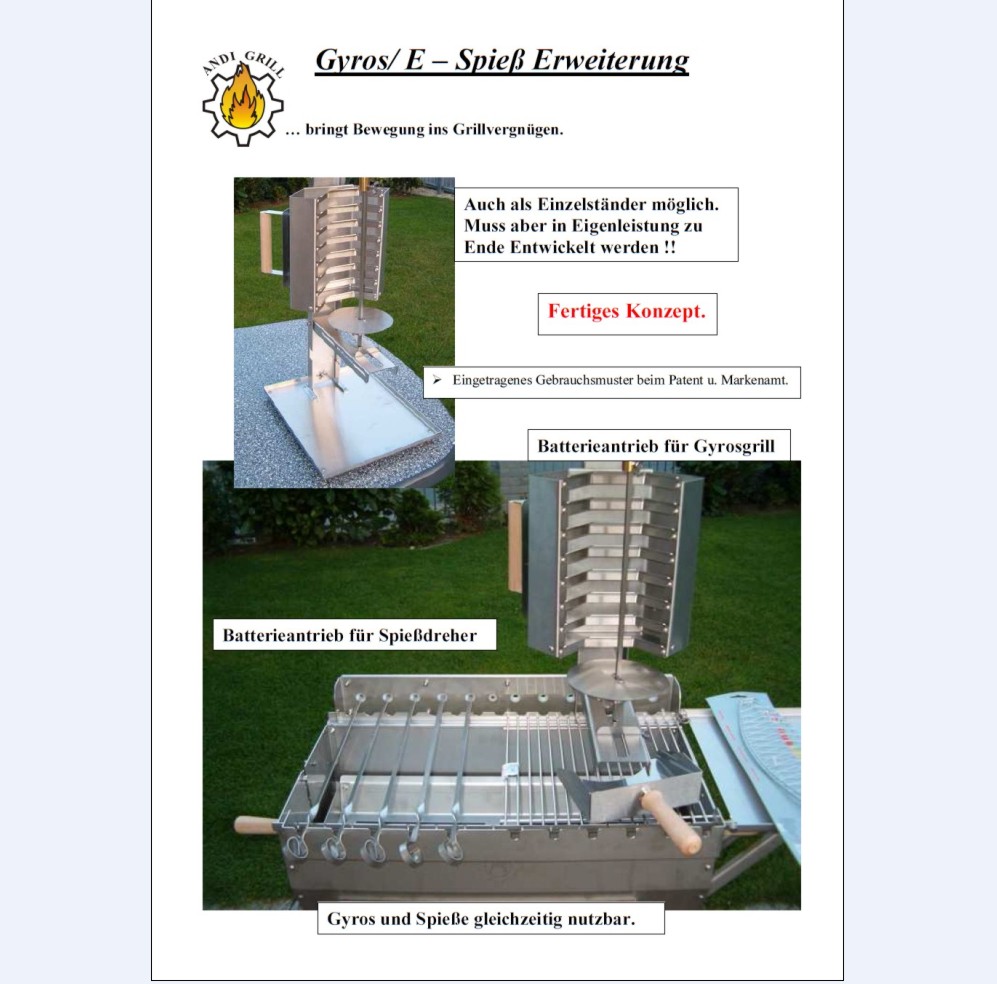 羊肉串烧烤架平面CAD设计图纸 dwg格式 PDF英文说明书